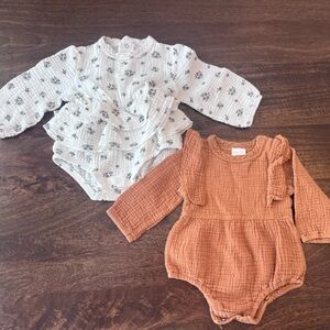 Baby Girl Long-Sleeve Rompers